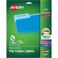 Avery Filing Labels, Laser/Inkjet, 2/3"x3-7/16", 450/PK, Clear PK AVE5029